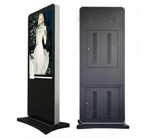 εσωτερικό πάτωμα 42 ίντσας που στέκεται το ψηφιακό σύστημα σηματοδότησης LCD που διαφημίζει, επίδειξη περίπτερων οθόνης αφής