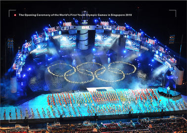Glux που διαφημίζει τις οθόνες των οδηγήσεων για 2010 Ολυμπιακούς Αγώνες νεολαίας στη Σιγκαπούρη